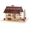 Forest Log Cabin Dog German Smoker - Manufactured Defect Splintered Base – German Christmas smoker by Tilo Kempf