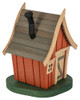 Orange Rustic Wood Incense House with Chimney – 20 cm Decorative Smoker – German Christmas smoker by Richard Glaesser