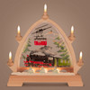 Gothic Candle Arch – “Fichtelbergbahn” Railway Scene – alternate view of the Christmas light arch