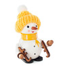 Wooden Snowman with Skates - 3.15 Inches Tall – Christmas ornament by Schneemannwelt Lorenz