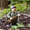 Wooden Incense Smoker - The Hunter - 5 Inches Tall – side view of the German Christmas smoker