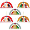Arch Shaped Wooden Ornament | Set of 6