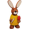Richard Glässer Easter Rabbit with Egg & Paintbrush | Handcrafted German Wooden Easter Decoration | 18 cm