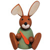 Richard Glässer Easter Rabbit with Carrot | Handcrafted German Wooden Easter Decoration | 16 cm