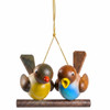 Richard Glässer Bird Pair Tree Ornament | Handcrafted German Wooden Christmas Decoration | Made in Seiffen