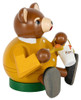 Richard Glässer Bear with Honey Pot Incense Smoker | 13cm – detail view of the German Christmas smoker