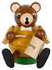 Richard Glässer Mini Bear Incense Smoker | Handmade German Wooden Sphere Smoker | Seiffen Germany | 8 cm