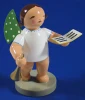 WENDT & KÜHN Brunette Angel Songbook Horn Figurine – Christmas Figurine