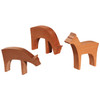 Mini Wooden Deer Three Piece Set