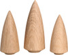 Mini Wooden Tree Figures Set of Three | 9cm – Christmas ornament by Seiffener Volkskunst eG