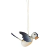 Wooden Painted Bird German Ornament - Set of 6