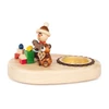 Snowman Child Playing Candle Holder