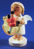 WENDT & KÜHN Blonde Angel Figurine Rocking Horse – side view of the Christmas ornament