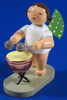 WENDT & KÜHN Blonde Angel Kettledrum Figurine – side view of the Christmas Figurine