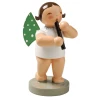WENDT & KÜHN Brunette Angel Recorder Figurine – Christmas Figurine