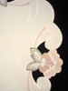 German Spring Pink Flowers Linen Table Topper