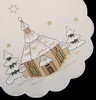 German Village Church Christmas Table Topper 30 – detail view of the German handcrafted gift