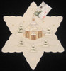 German Village Church Christmas Star Table Topper Doily – German handcrafted gift by Funke Stickerei GmbH