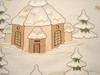 German Village Church Christmas Star Table Topper Doily – alternate view of the German handcrafted gift