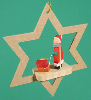 Richard Glässer – Santa in Star Christmas Ornament | ChristKindl-Markt