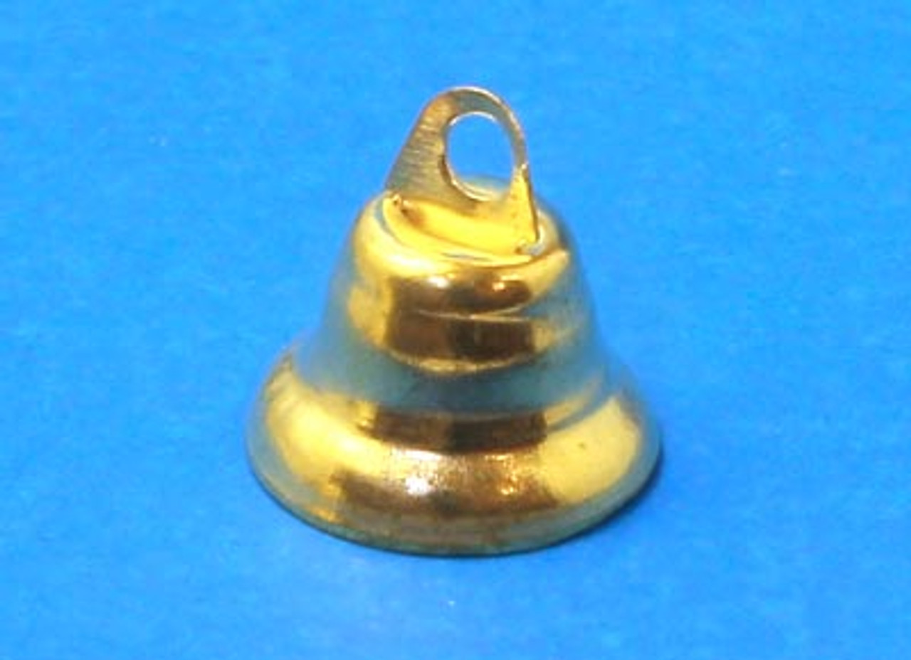 VINTAGE 12 TINY SMALL BRASS METAL BELLS *NO SOUND* 10mm 3/8th inch tall