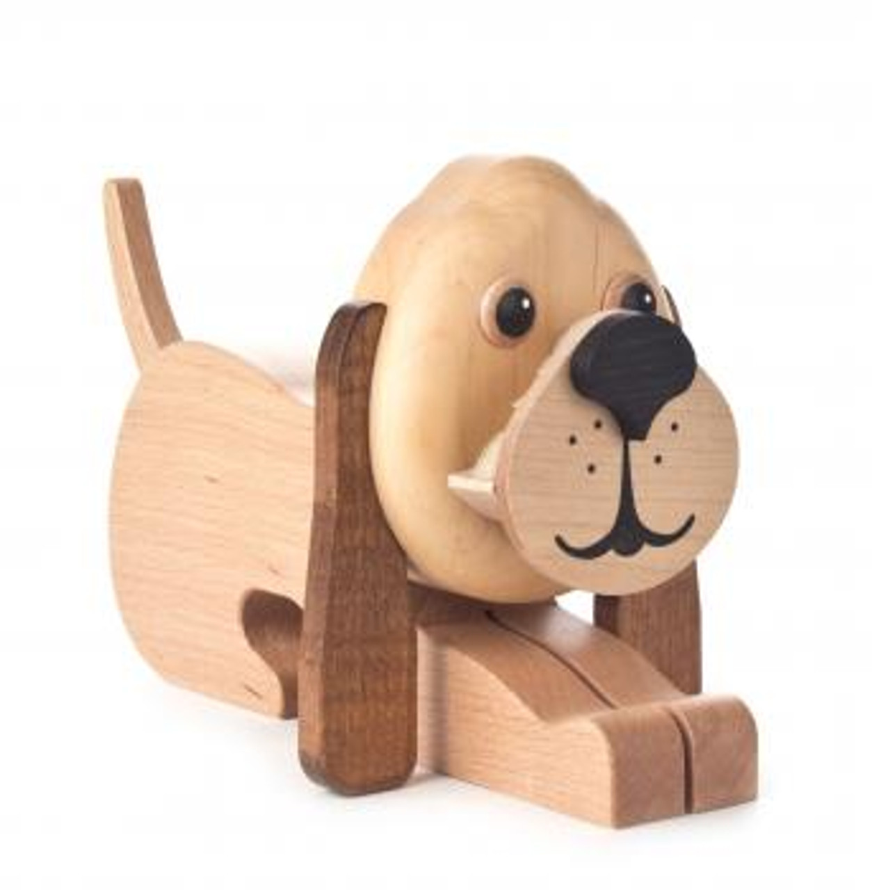 Natural Puppy Dog Wooden Eyeglass Holder German Figurine - ChristKindl-Markt