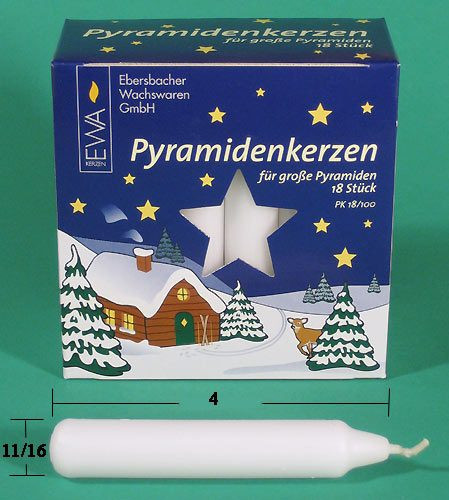 JEKA – German Pyramid Candles Large White | ChristKindl-Markt