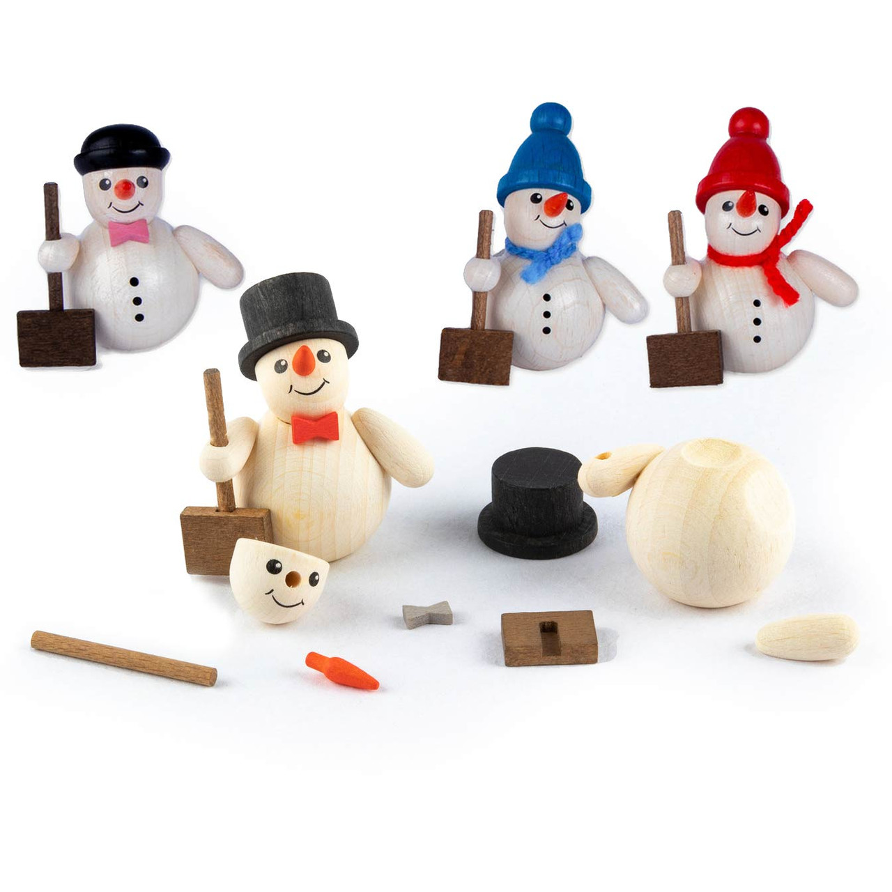 Build a Snowman Figurine Kit - Shovels - ChristKindl-Markt