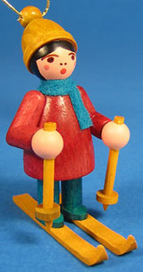 Holiday Sports Children German Ornament Skiing – alternate view of the Christmas ornament