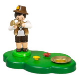Boy Horn Player Candleholder – wooden candleholder by Zeidler Holzkunst GmbH
