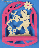 Six Flower Children Arch German Ornament – alternate view of the Christmas ornament