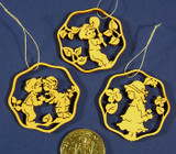 Spring Children Wooden German Ornament - SET OF 3 – Christmas ornament