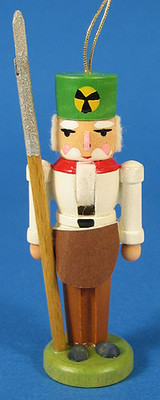 Nutcracker Miner German Ornament White – alternate view of the German nutcracker