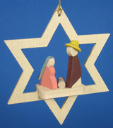 Star Miniature Holy Family German Ornament – alternate view of the Christmas ornament