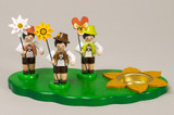 Three Flower Boys Candleholder – wooden candleholder by Zeidler Holzkunst GmbH