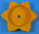Tea Light Base Star Yellow – wooden candleholder by Zeidler Holzkunst GmbH