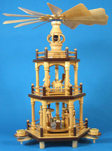 Natural Nativity Christmas Pyramid 3 Level – alternate view of the Christmas pyramid