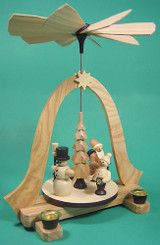 Christmas Pyramid Natural Wood – alternate view of the Christmas pyramid
