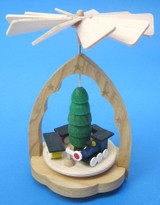 Miniature Pyramid Toy Train | Warm Air Pyramid – alternate view of the Christmas pyramid