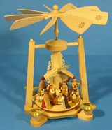 Natural Nativity Christmas Pyramid – alternate view of the Christmas pyramid