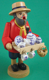 Porcelain Vendor Peddler German Smoker – alternate view of the German Christmas smoker