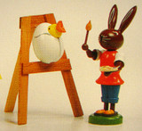 Bunny Artist Chick Figurine – alternate view of the Christmas ornament