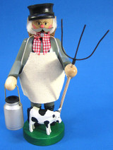 Farmer Cow Smoker | 8.6 Inches Tall – alternate view of the German Christmas smoker