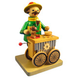 Street Box Organ Musician Incense Smoker | 6.7 Inches Tall – alternate view of the German Christmas smoker