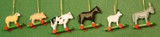 Six Farm Animal Ornaments German – alternate view of the Christmas ornament