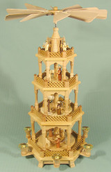 Erzgebirge Angels German Pyramid 4 Level – alternate view of the Christmas pyramid