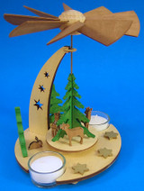 Forest Deer Star Pyramid TeaLight Candles – alternate view of the Christmas pyramid