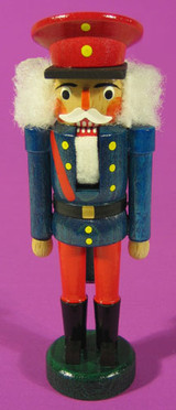 Miniature Railroad Conductor German Nutcracker - 5 Inch – alternate view of the German nutcracker