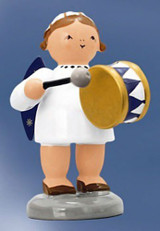 Angel Drum German Figurine – alternate view of the Christmas ornament