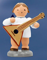 Angel Balalaika German Figurine – alternate view of the Christmas ornament
